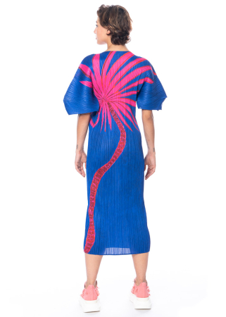 PLEATS PLEASE ISSEY MIYAKE, Kleid im Kimono-Look ICE DESERT