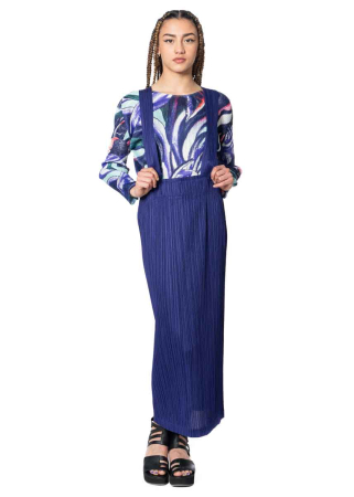 PLEATS PLEASE ISSEY MIYAKE, Trägerrock THICKER BOTTOMS 2 in Blue Purple