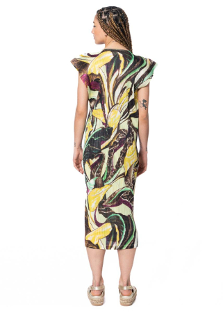 PLEATS PLEASE ISSEY MIYAKE, ärmelloses Kleid TARDIVO in Khaki