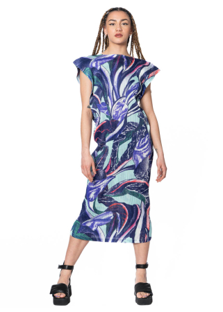 PLEATS PLEASE ISSEY MIYAKE, ärmelloses Kleid TARDIVO in Purple