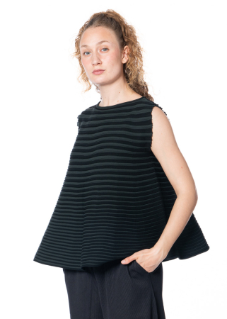 PLEATS PLEASE ISSEY MIYAKE, ärmelloses Top BOUNCE KNIT charcoal