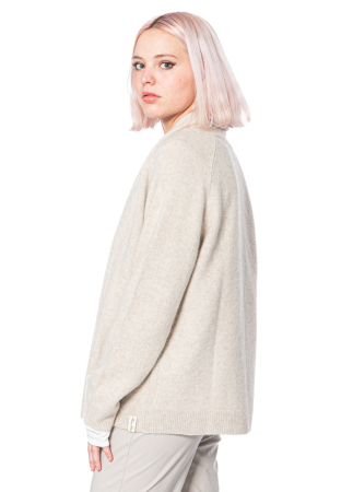 HENRY CHRIST, kuschelige Strickjacke aus reiner Waschbärwolle