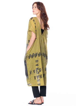 BARBARA BOLOGNA, bedrucktes LL Kleid mit V-Ausschnitt