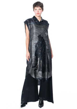 BARBARA BOLOGNA, bedrucktes Hemdblusenkleid aus Seide