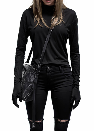 Téo+NG, Schultertasche KUN in Schwarz