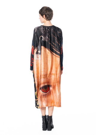 BARBARA BOLOGNA, Seidenkleid mit kreativem Fotodruck
