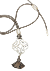 YAEL NADIV, necklace ADA WHITE with horn pendant